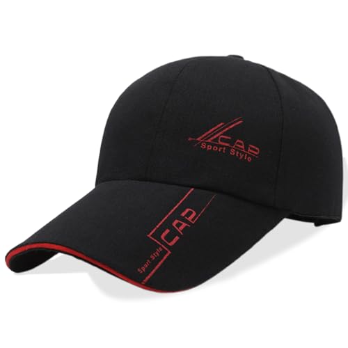 DOKRIN Gorras de béisbol para hombre,Gorra de béisbol de lona para hombre, transpirable, de secado rápido, para deportes al aire libre, montañismo y ocio (negra)
