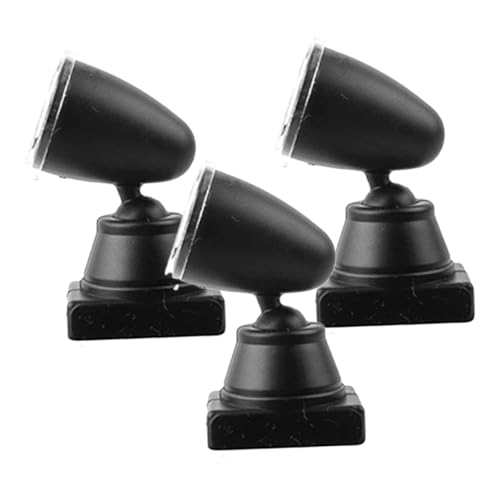 Genérico 3 Uds Focos En Miniatura Mini Modelos De Luces Puntuales Modelo De Foco LED DIY Señales De Tren De Ferrocarril Proyector Modelo De Mesa De Arena Mini Decoración De Jardines