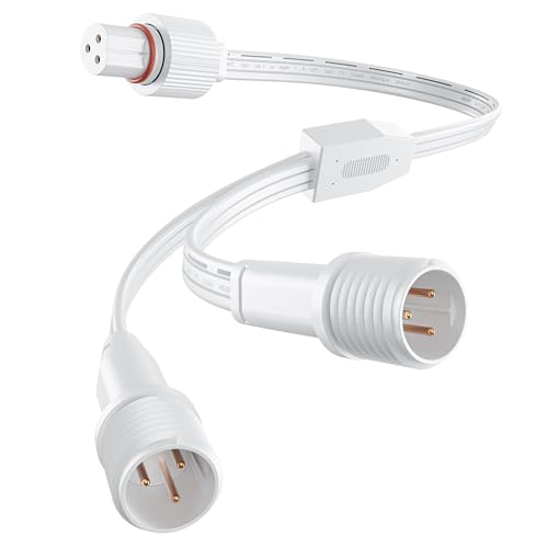 Y-Splitter for Govee Permanent Outdoor Lights/Lights Pro Y-Shaped Extension Cable (1 Female to 2 Male) Compatible with Govee H706A H706B H706C H705A H705B H705C