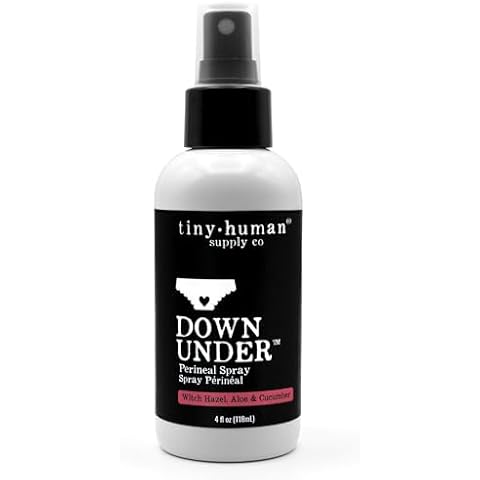 Tiny Human Supply Co Down Under Herbal Perineal Spray 4oz, 97% Organic, Herbal Postpartum Relief, Soothing Natural Mist for Mama, Hospital Birth Kit Essential, Made in USA Cover