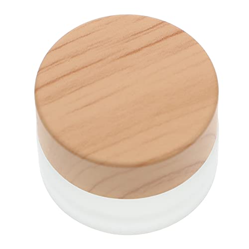 Vaguelly Botella De Vidrio De Madera Para Limpiar Esmalte Con Tapa Para Manicura y Decoración De