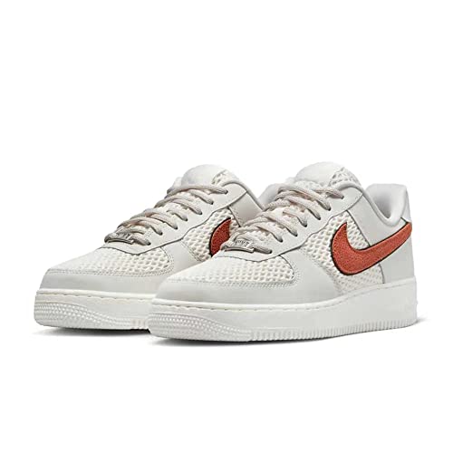 Image of Nike Women's Air Force 1 Low Basketball Shoe, Sail /Orange Trance-black-metal, 9
