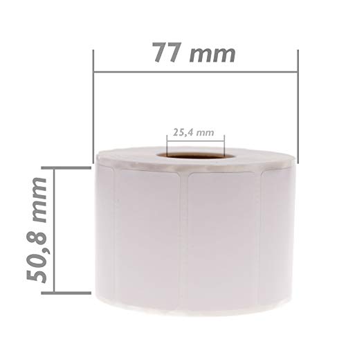 1100 Etikettenrollen für Direktthermodrucker 50.8 x 25.4 mm 50 Stück (BM53)
