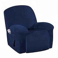 NBNBN Stretch fauteuilhoes - Fluwelen 4-delige bankhoes