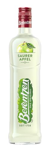 Berentzen | Saurer Apfel | Reinste Destillate vereint mit dem Geschmack fruchtig-saurer Äpfel | Ideal als Shot oder in spritzigen Cocktails | 0 7L | 16% Vol.