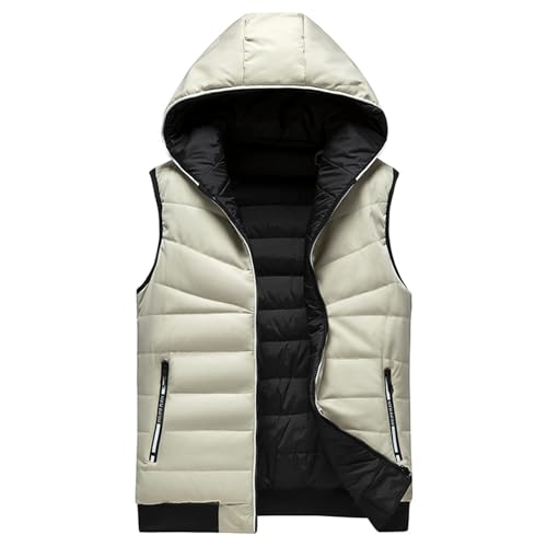 Gilet sans manches homme réversible épais à capuche WWricotta