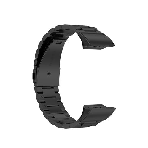 Correa De Reloj De Acero Inoxidable De Metal Compatible Con For Garmin Forerunner 30/35 Correa De Repuesto For Reloj Compatible Con For Garmin Forerunner 35(Black,Forerunner 30)