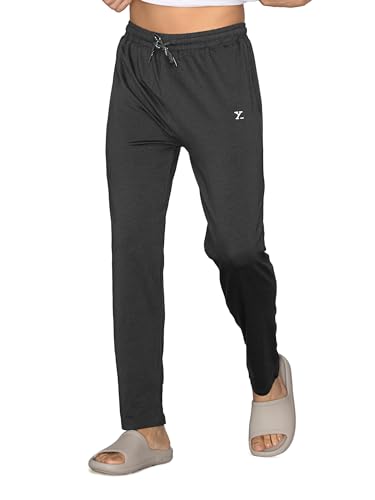 Image of XYXX Athleisure Men's Cotton Modal Track Pant | Antimicrobial Peach Finish | Solid Ace Regular Fit Casual Lounge Pant with Zipper Pocket