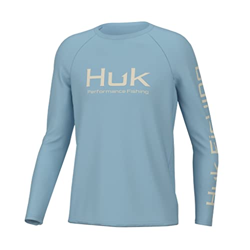 Image of HUK Boys Pursuit Solid Long Sleeve Shirt, Fishing Shirt for Kids