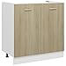 vidaXL Spülenunterschrank Küchenschrank Küchenzeile Küchenmöbel Unterschrank Küchenunterschrank Schrank Sonoma-Eiche 80x46x81,5cm Spanplatte