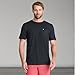 IZOD Men's Saltwater Soft Wash Pocket Crew T-Shirt, Black, Large