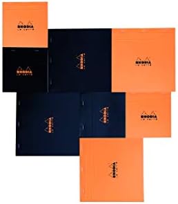 RHODIA 186009C - Stapled Notepad No. 18 Black - A4 - Ruled - 80 Detachable Sheets - White Clairefontaine Paper 80 g/m - Soft, Resistant and Waterproof Coated Card Cover - Basics