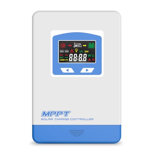 Anern Regolatore MPPT 30A per Pannello Solare 12V/24V con Display LCD