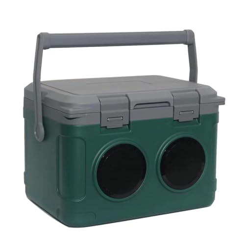GETUHAND Camp Cooler with Bluetooth Speaker 22 Quart，48 Hours Ice Retention, Portable Handle, Outdoor Camping Cooler for BBQs, Beach, Hiking Dark Green