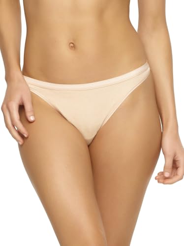 Image of Felina Women's Organic Cotton Thong Underwear, 6-Pack