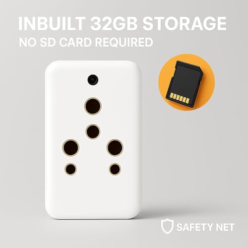 Image of SAFETYNET 1080P Full HD WiFi Security Camera | 24 /7 Continuous Power | iWFCam App Live View | Motion Detection | Loop Recording | Mobile & PC Monitoring (Plug Camera)