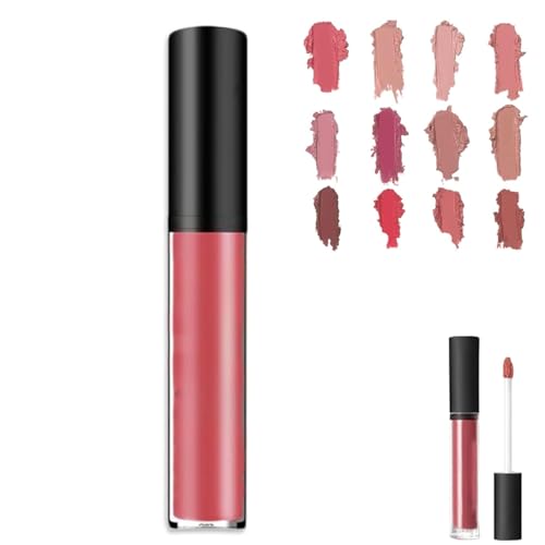 Beryse Lip Stain Oil, 2025 New Lips Staining Lip Oil, Waterproof Moisturizing Sweet Long-Lasting 12 Colors Cream Texture Lip Stain, Non-Stick to Cup Non-Fading (#1)