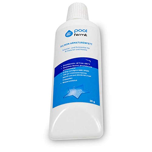 Pool Fermit - Grasa de silicona para grifos, tubo de 30 g