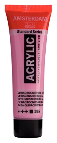 Amsterdam Standard Series Acrylic Paint Tube 20 ml - Quinacridone Rose clair 385 - Opaque Haute résistance à la lumière - Application lisse