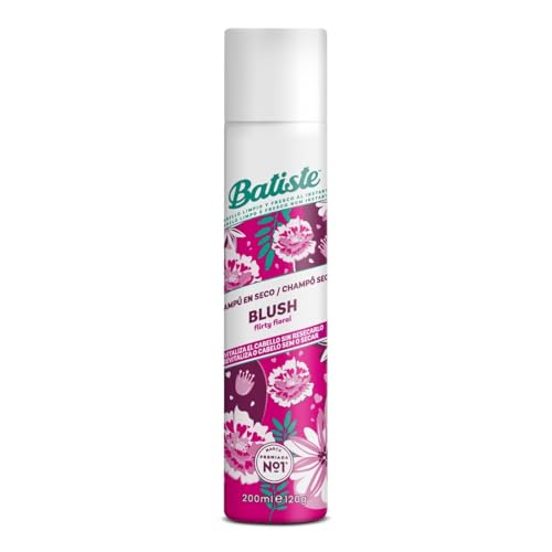 Batiste Champú Seco Blush, 200g Aerosol, Floral, para todos los tipos de cabello