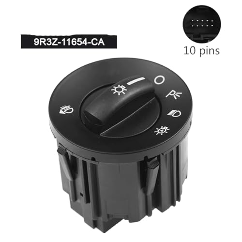 Interruptor de faro 9R3Z-11654-CA perilla luces antiniebla compatible con Ford Flex 3