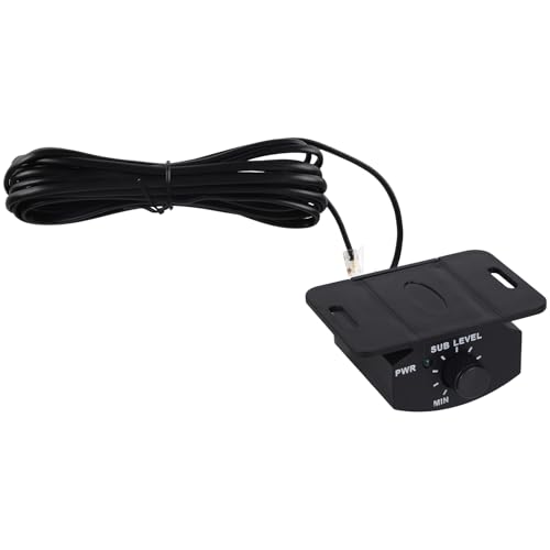 BTFO 4-Pin Universal Bass Control Knob, Durable Subwoofer Volume Control Knob with 3.5m/11.48ft Extension Cable Wire for Car Amplifier Accessories Easy Bass Adjust