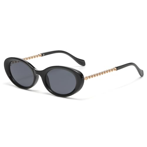 Small Retro Oval Sunglasses for Women Fashion Sunglasses 90s Vintage Shades UV400 Protection
