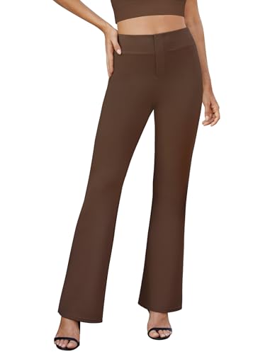 womens bootcut dress pants business casual work pants with pockets high waist stretchy trousers pull on office slacks