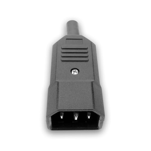 Image of MX IEC C14 AutoLock Power Connector Male Plug - 10A 250V with Locking Mechanism for PCs, Servers & Electronics (Pack of 5)