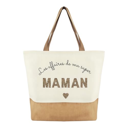 Cadeau Maman, Sac Cabas Femme En Toile De Jute Et Cadeau Fete Des Meres Idée Originale Grand...