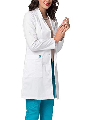Adar Universal Stretch Lab Coat For Women - 36" Tab-Waist Lab Coat - 3304 - White - M #TOP2