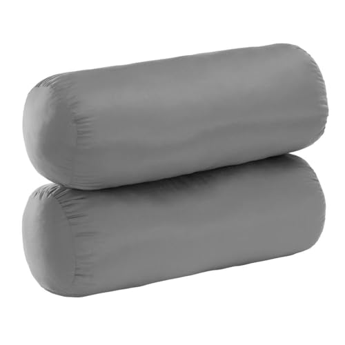 Image of Wakefit Soft Bolster Pillow | Set of 2 | 25x10 Inch | Hollow Fiber Filling & 100 GSM Peach Finished Fabric | Machine Washable Pillows | for Bed, Sofa & Diwan - Night Owl