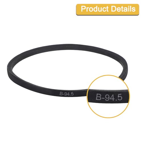 Image of uxcell 3 Pack B-94 1 /2 Classic Wrapped V-Belt, 97 inch Outside Circumference Wrapped Industrial Rubber V-Belt B Profile V-Belt for Industrial Machinery Equipment, Black