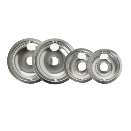 Ge Ge68C Genuine Oem 6" And 8" Drip Pan Kit (Chrome) For Ge Electric Range Or Stoves #TOP7