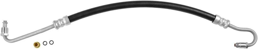 1PCS Black Rubber Pump To Hydroboost Power Steering Pressure Line Hose Assembly Fits Chevrolet Astro 1996-1999, GMC Safari 1996-1999
