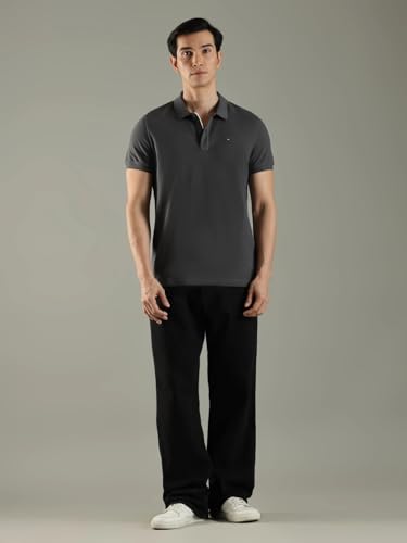 Image of Solid Slim Fit Cotton Polo T-Shirt
