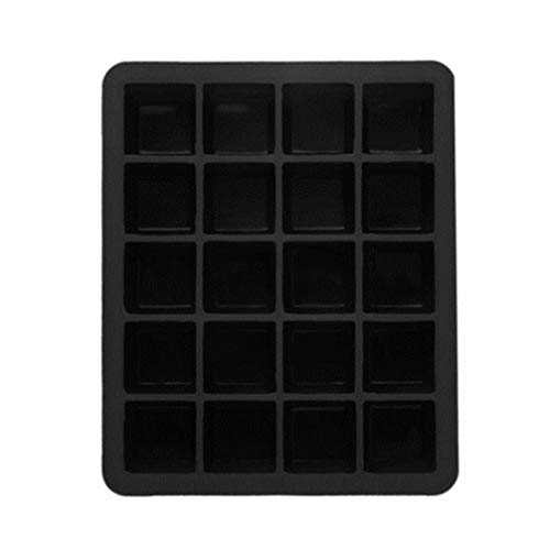 PIXNOR 2 bandejas de cubo de gelo de silicone, 20 cavidades, formas quadradas, formas de chocolate e
