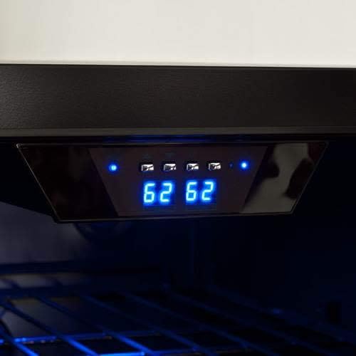 Edgestar 332 Bottle Built-In Side-by-Side Wine Cellar Stainless Steel - Black