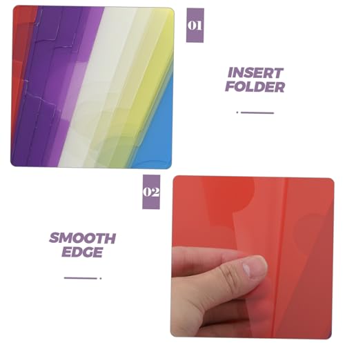 Dossier type transparent plastique pochette protectrice documents papier bureau - 3