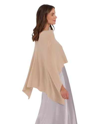 Image of CLAUDIA NICHOLE Womens 100% Cashmere Dress Topper - Cashmere Poncho Wrap