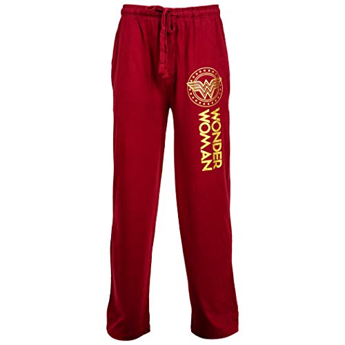 Wonder Woman Golden Logo Pantalones de pijama unisex - rojo - Small