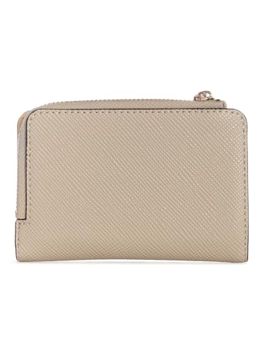 Image of Guess Taupe Textured Zipper Laurel Zip Around Wallet