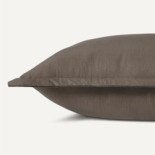 Image of Amazon Basics Brushed Microfiber Comforter Set, Extra Soft with Natural Texture, 3-Piece, Queen /Full, Brown, Oeko-TEX Certified, Machine Washable