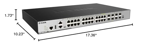Image of D-Link 28-Port Gigabit Smart Managed Ethernet Switch | 20 GbE + 4 SFP Combo + 4 10G SFP+ Ports | L3 | 6kV Surge Protection (DGS-3630-28TC /SI)