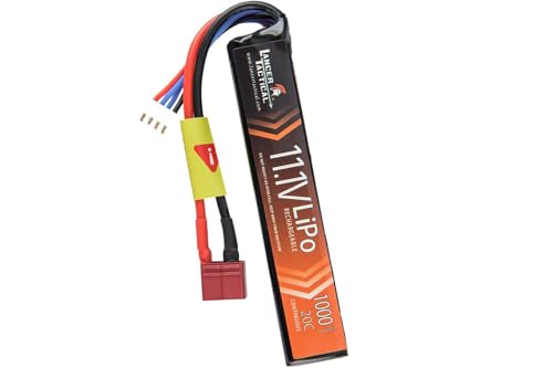 Lancer Tactical LiPo Airsoft Battery - 11.1V 1000mAh 20C Stick with Tamiya/Dean Connector (Dean)