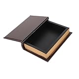 TOYANDONA Caja Decorativa Forma de Falso Europeo Vintage Organizador de Joyas y Recuerdos Caja de Almacenamiento Simulada Pequeña Color Café para Hogar y Oficina