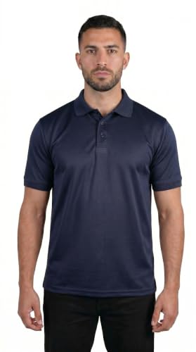 First Class Polo Táctico de Rendimiento para Hombre, Manga Corta, Ligero, de Secado Rápido y Control de Humedad