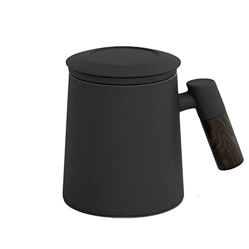 Kubek z uchwytem pokrywką filtra, kubek do kawy dom porcelanowy kubek biuro herbata premium kubek zestaw do kawy