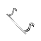Towel Rack Over Door Cabinet Shelf Rack Stainless Steel Bar Bathroom Kitchen Hanging Holder Home Storage Kitchen Tools,S
