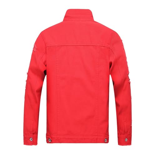 Chaqueta de mezclilla para hombre estilo hip hop miniatura 5